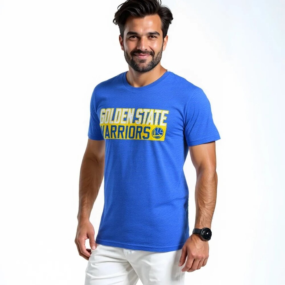 𝅺NBA Golden State Warriors Mens Premium Triblend Crew Tee, Large